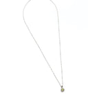 Liv Necklace Sterling Silver, Synthetic Green Sapphire