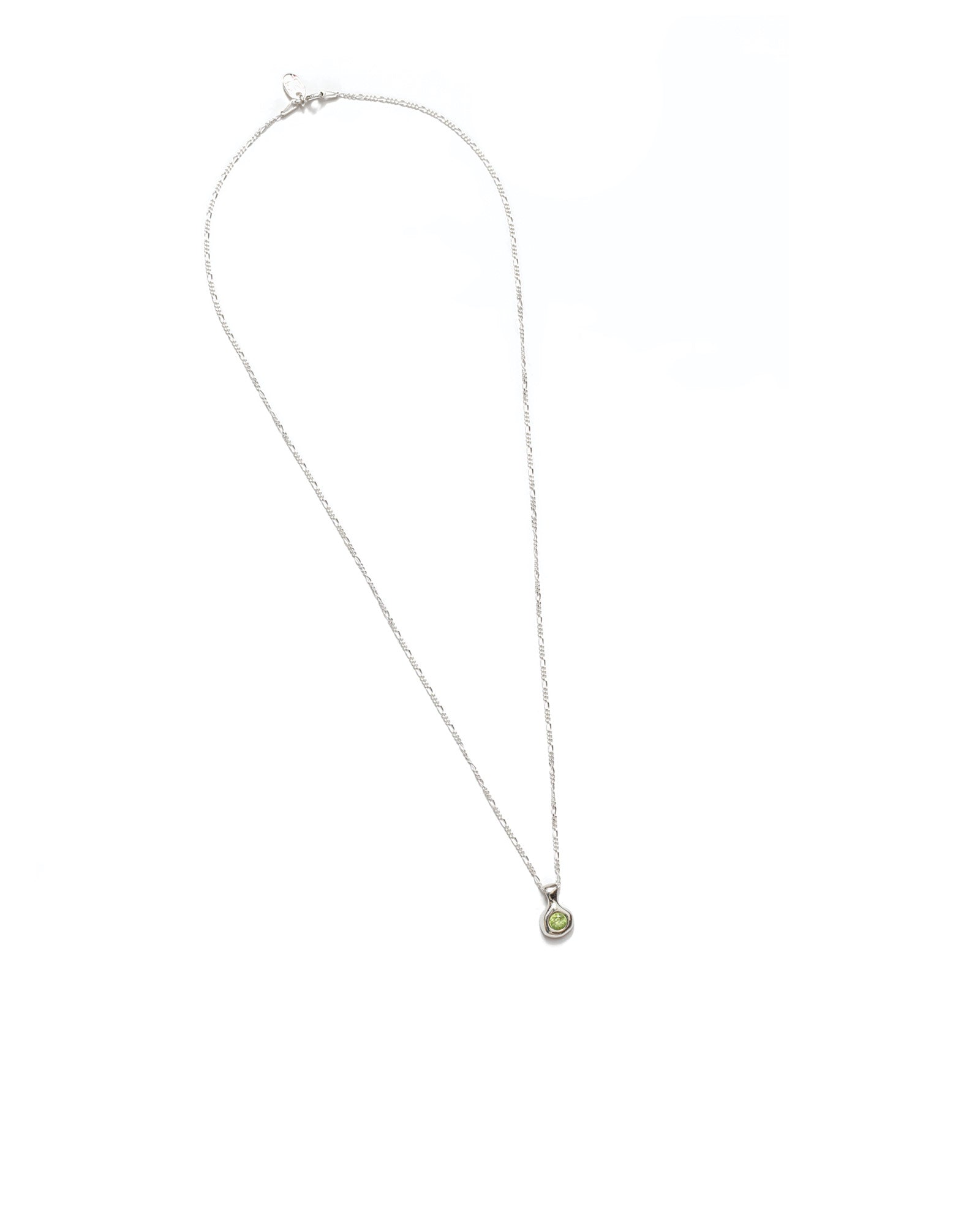 Liv Necklace Sterling Silver, Synthetic Green Sapphire