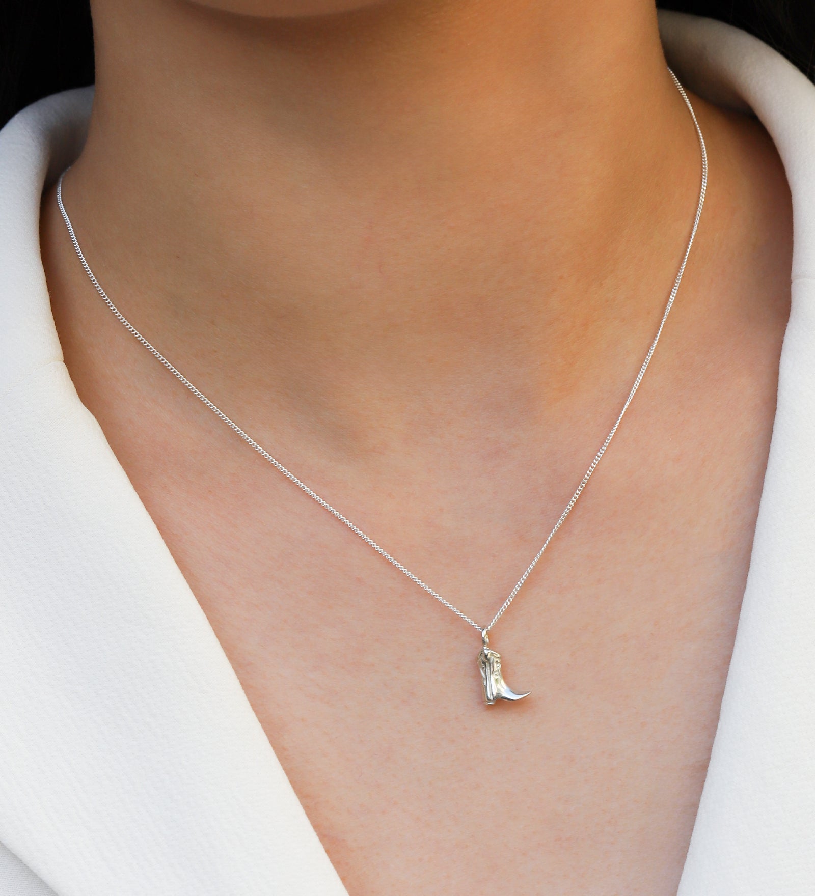 Wolf Circus-Mini Cowboy Boot Necklace-Necklaces-Blue Ruby Jewellery-Vancouver Canada