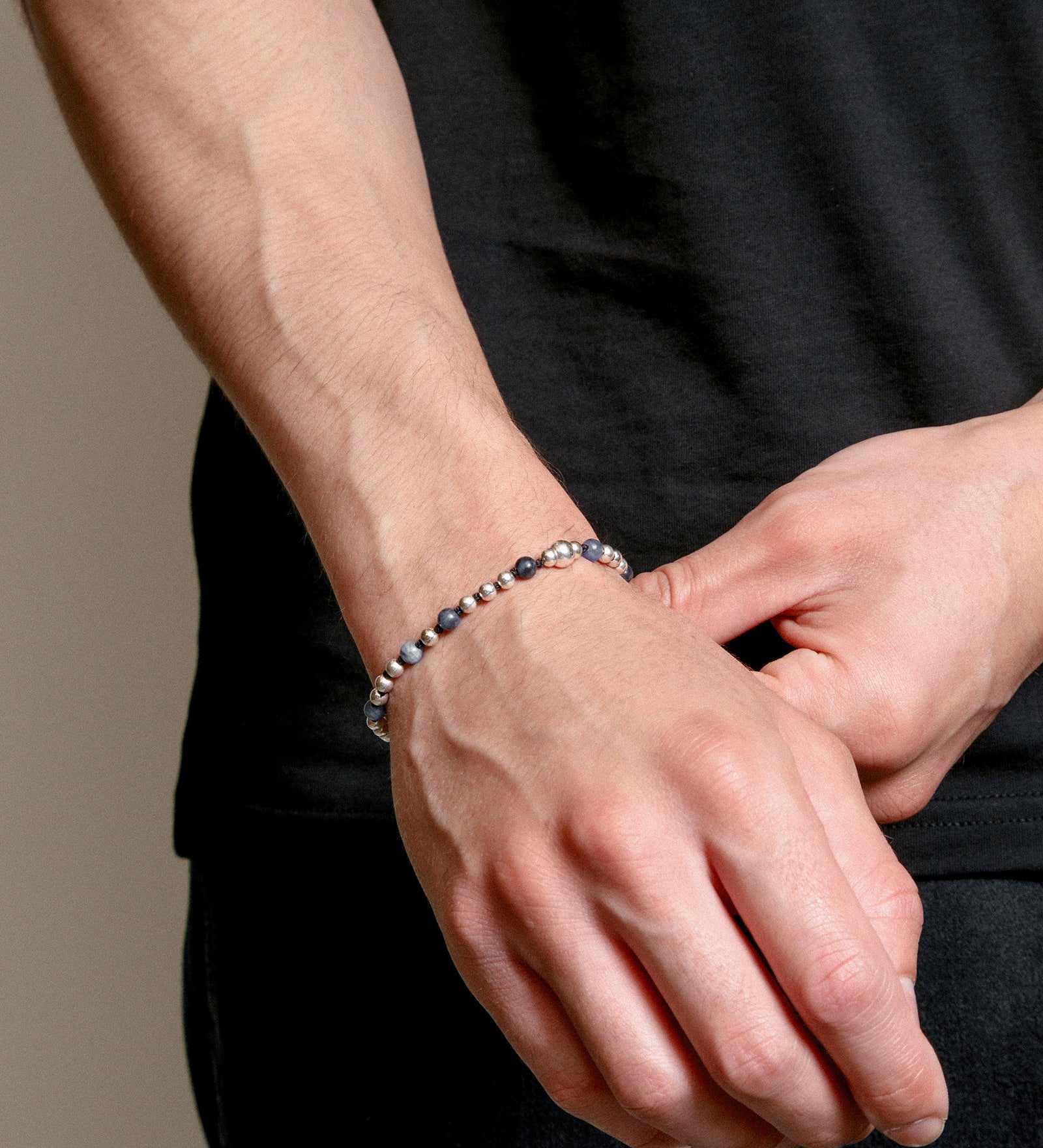 Caleb Bracelet Sterling Silver, Sodalite / 8"