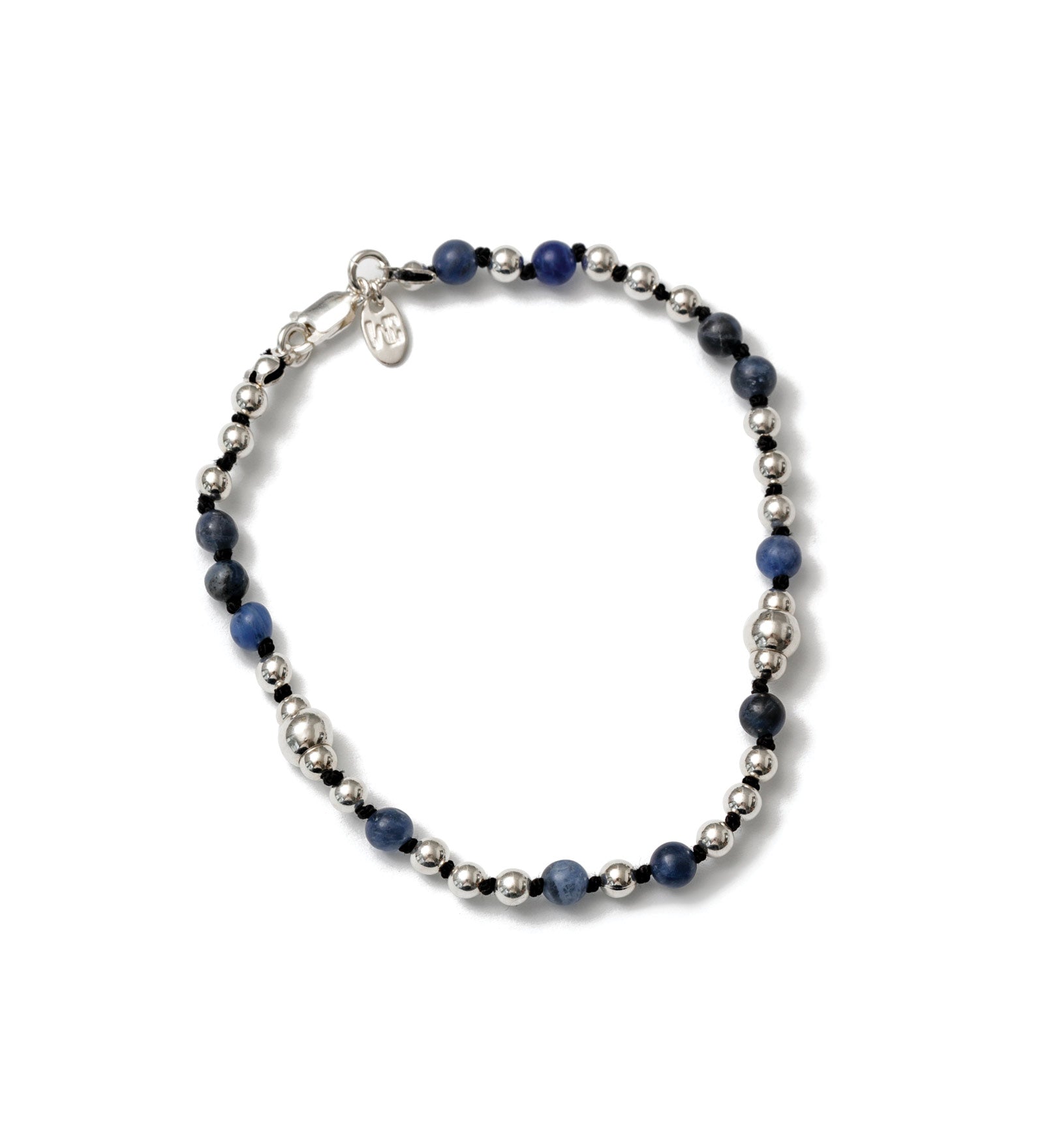 Caleb Bracelet Sterling Silver, Sodalite / 8"