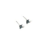 Josie Studs Sterling Silver, Blue Topaz
