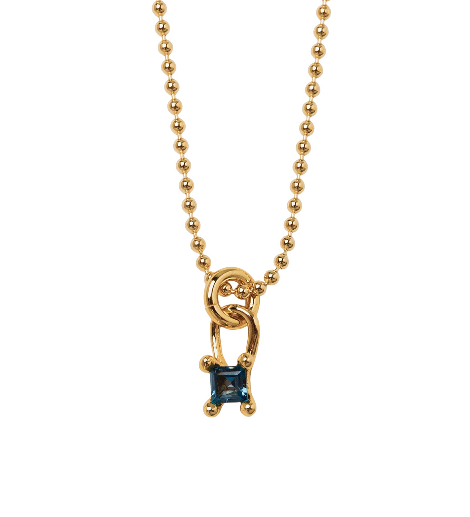 Wolf Circus-Mira Necklace-Necklaces-14k Gold Plated, Blue Topaz-Blue Ruby Jewellery-Vancouver Canada
