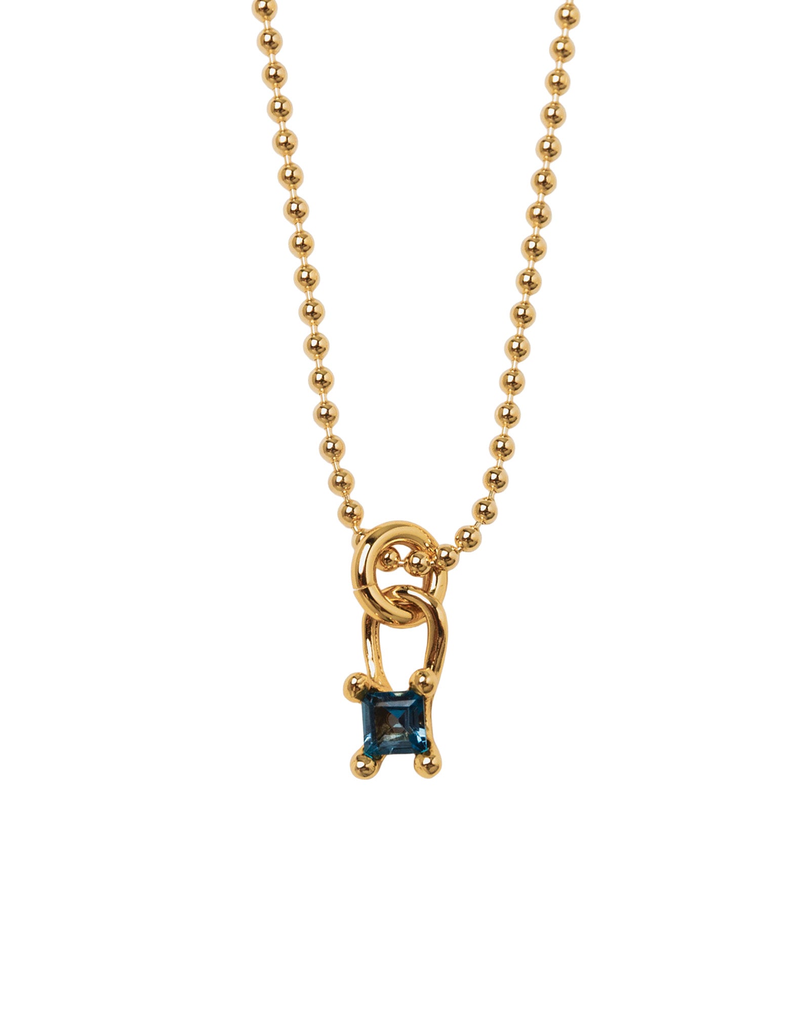 Wolf Circus-Mira Necklace-Necklaces-14k Gold Plated, Blue Topaz-Blue Ruby Jewellery-Vancouver Canada