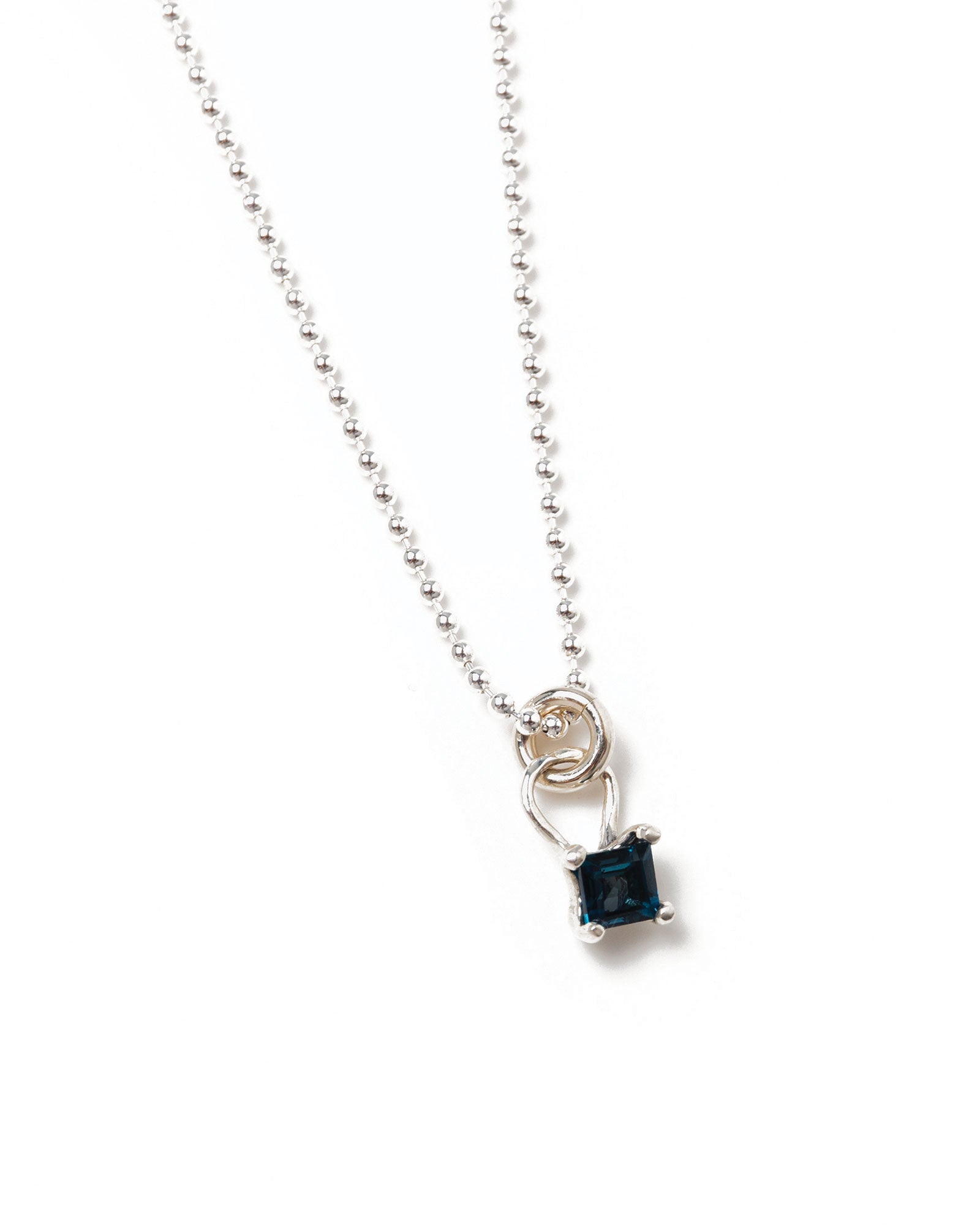 Wolf Circus-Mira Necklace-Necklaces-Sterling Silver, Blue Topaz-Blue Ruby Jewellery-Vancouver Canada