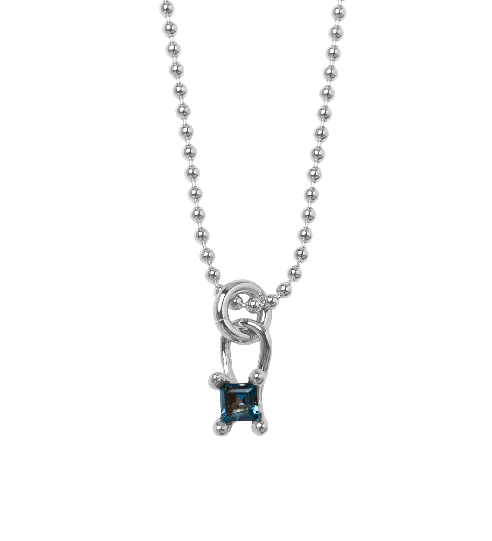 Wolf Circus-Mira Necklace-Necklaces-Sterling Silver, Blue Topaz-Blue Ruby Jewellery-Vancouver Canada
