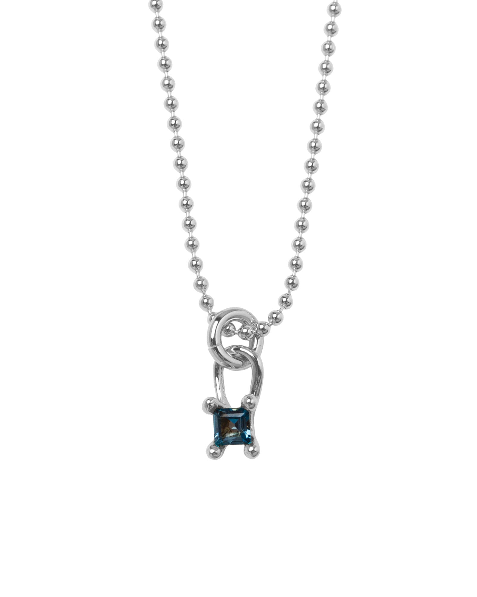 Wolf Circus-Mira Necklace-Necklaces-Sterling Silver, Blue Topaz-Blue Ruby Jewellery-Vancouver Canada