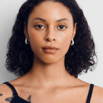 Baguette Hoops Sterling Silver