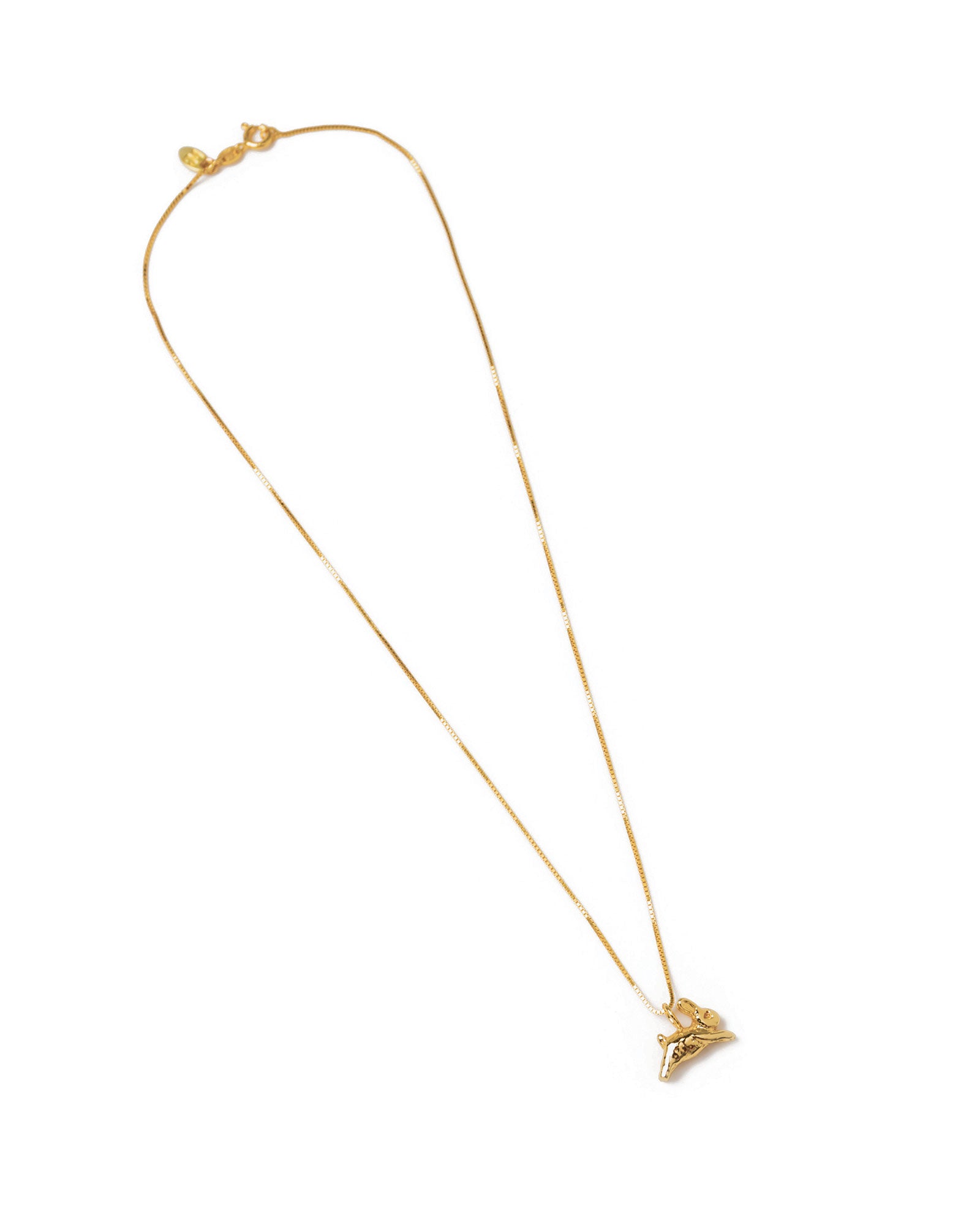Bunny Charm Necklace 14k Gold Plated