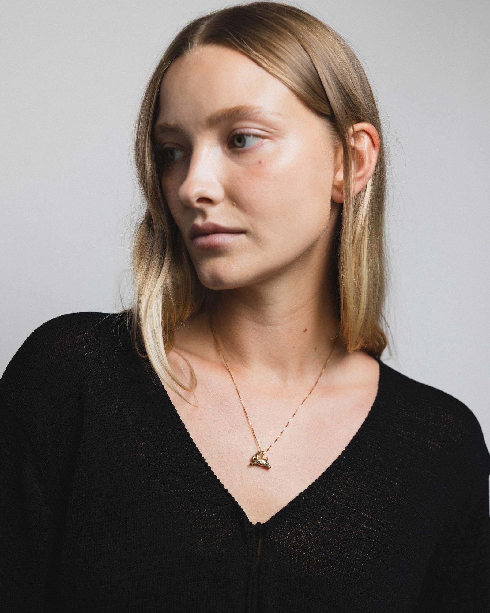 Bunny Charm Necklace 14k Gold Plated