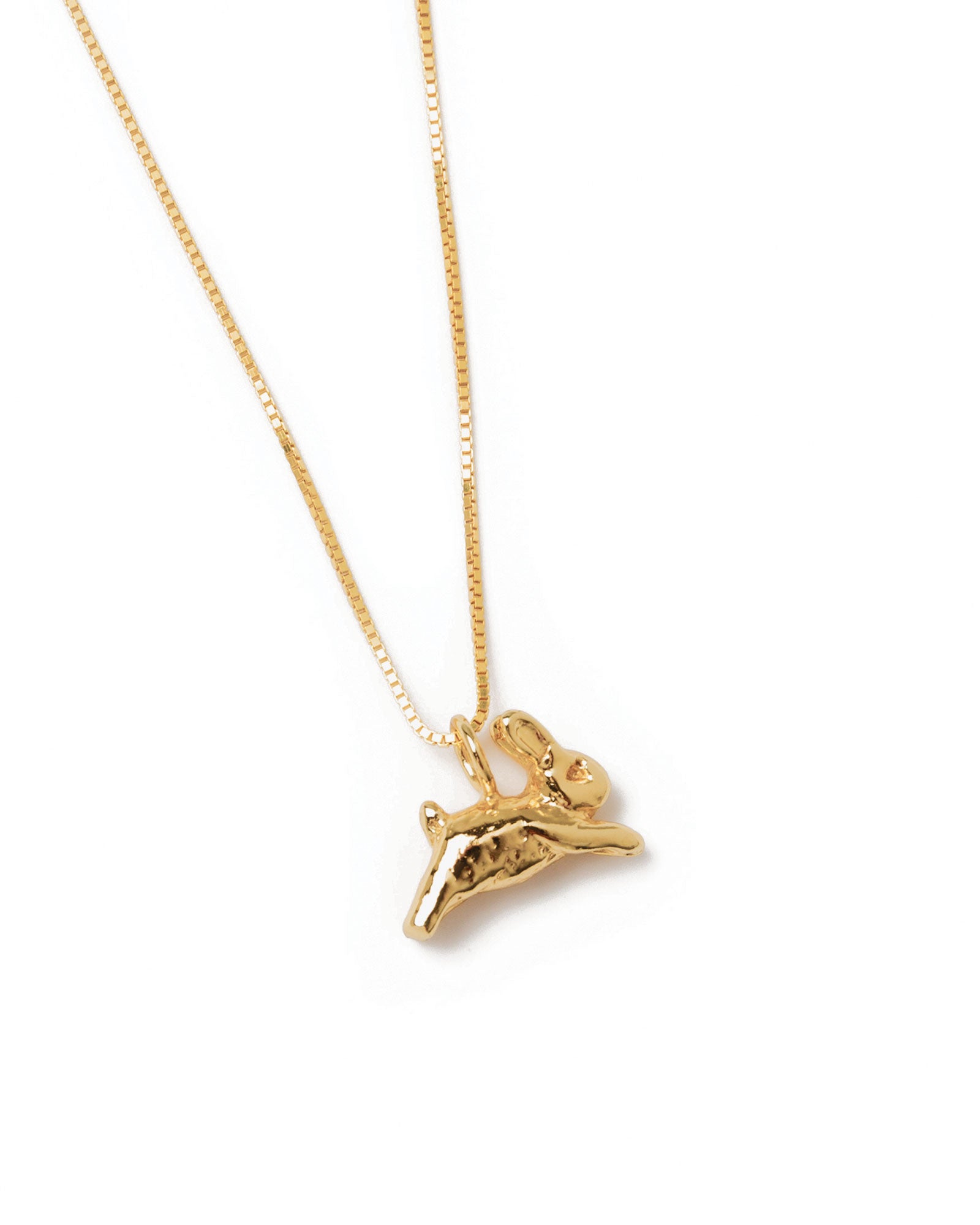 Bunny Charm Necklace 14k Gold Plated