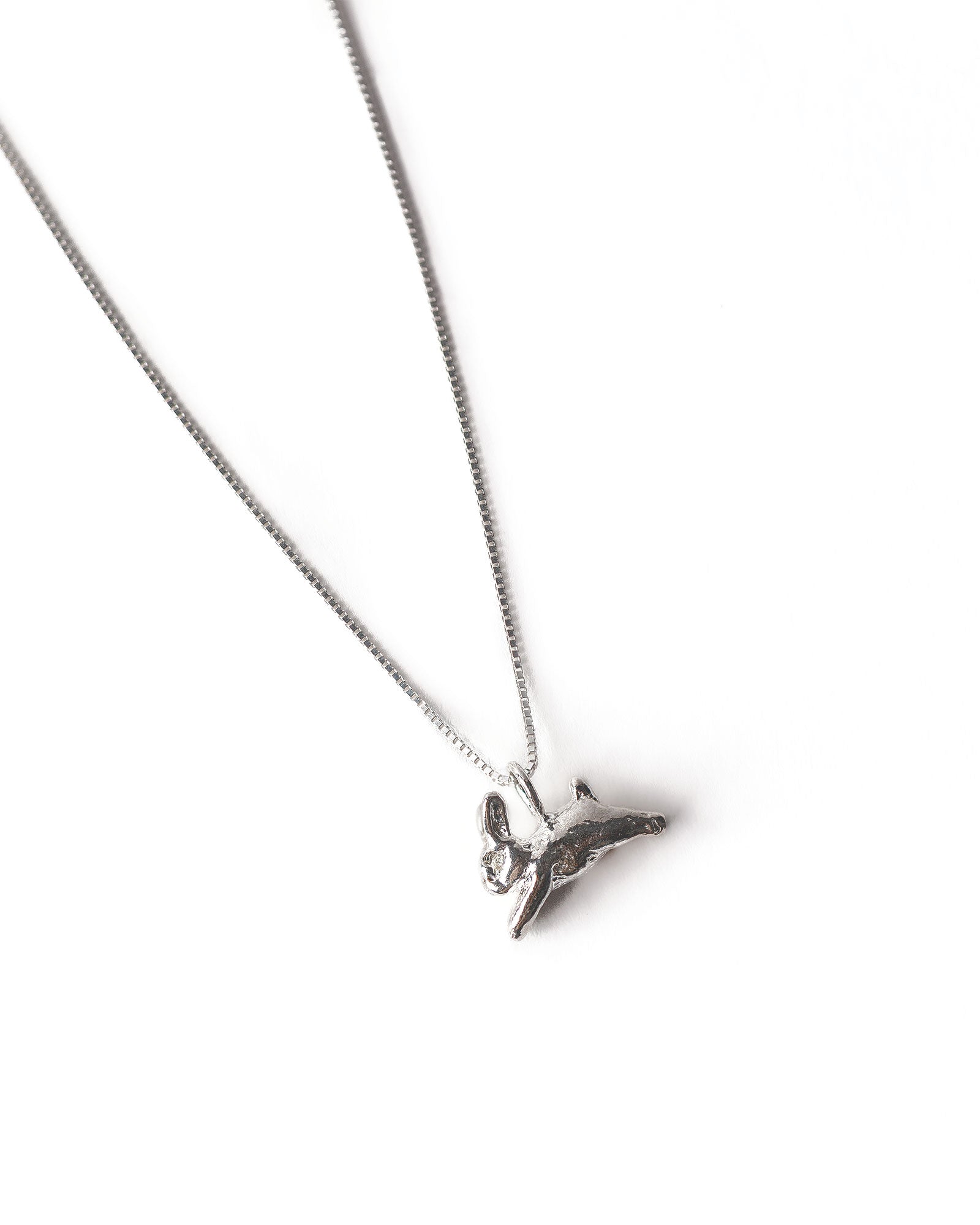 Bunny Charm Necklace Sterling Silver