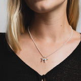 Dog Charm Necklace Sterling Silver