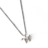 Dog Charm Necklace Sterling Silver