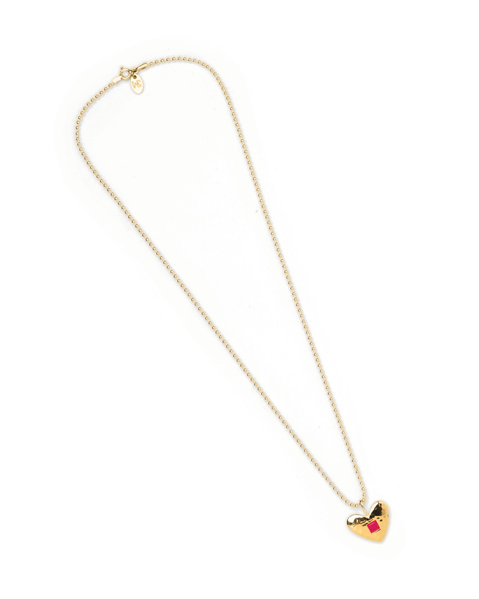 Isabel Necklace 14k Gold Plated, Ruby