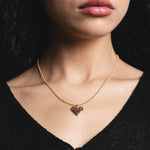 Isabel Necklace 14k Gold Plated, Ruby
