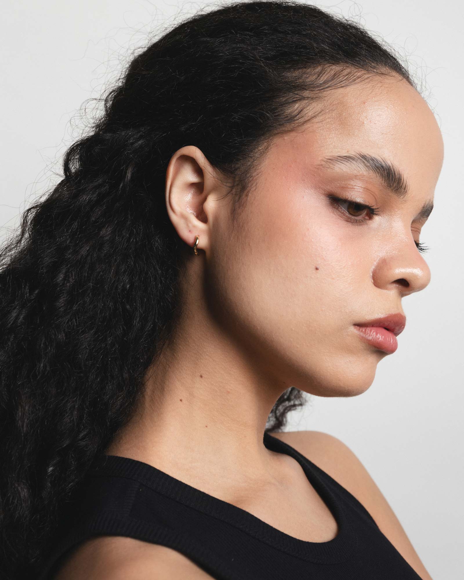 Small Rowan Hoops 14k Gold Plated
