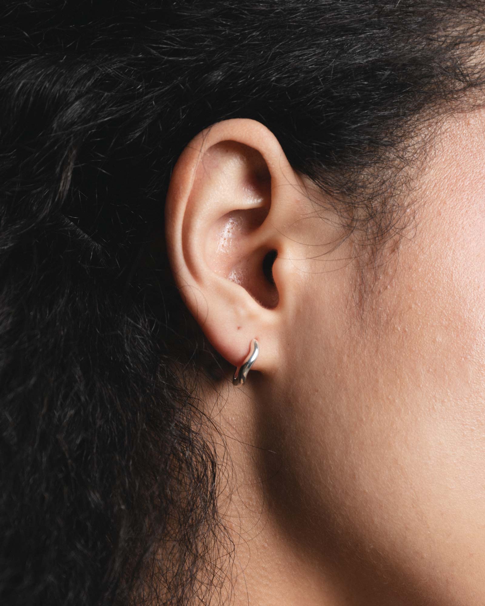 Small Rowan Hoops Sterling Silver