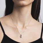 Freya Necklace Sterling Silver, Seafoam Amethyst