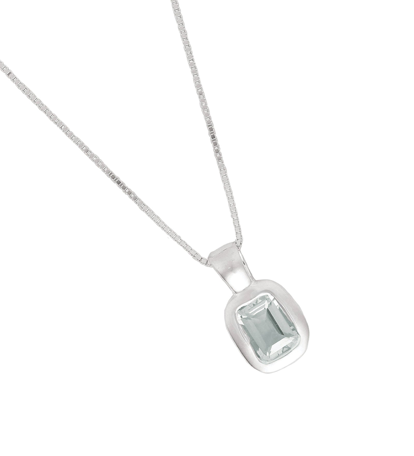 Wolf Circus-Freya Necklace-Necklaces-Sterling Silver, Seafoam Amethyst-Blue Ruby Jewellery-Vancouver Canada