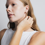 Bean Stud Earrings 14k Gold Plated