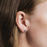 Bean Stud Earrings Sterling Silver