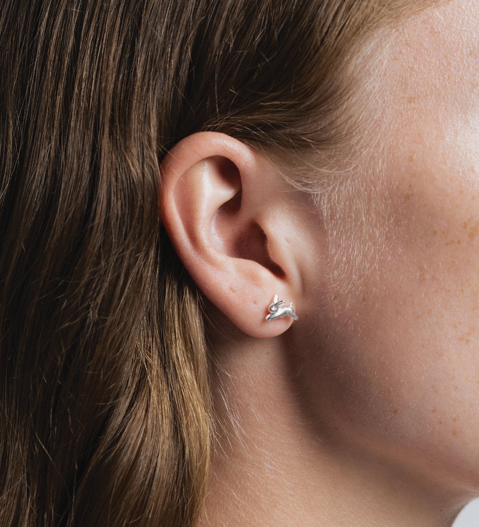 Bunny Stud Earring Sterling Silver