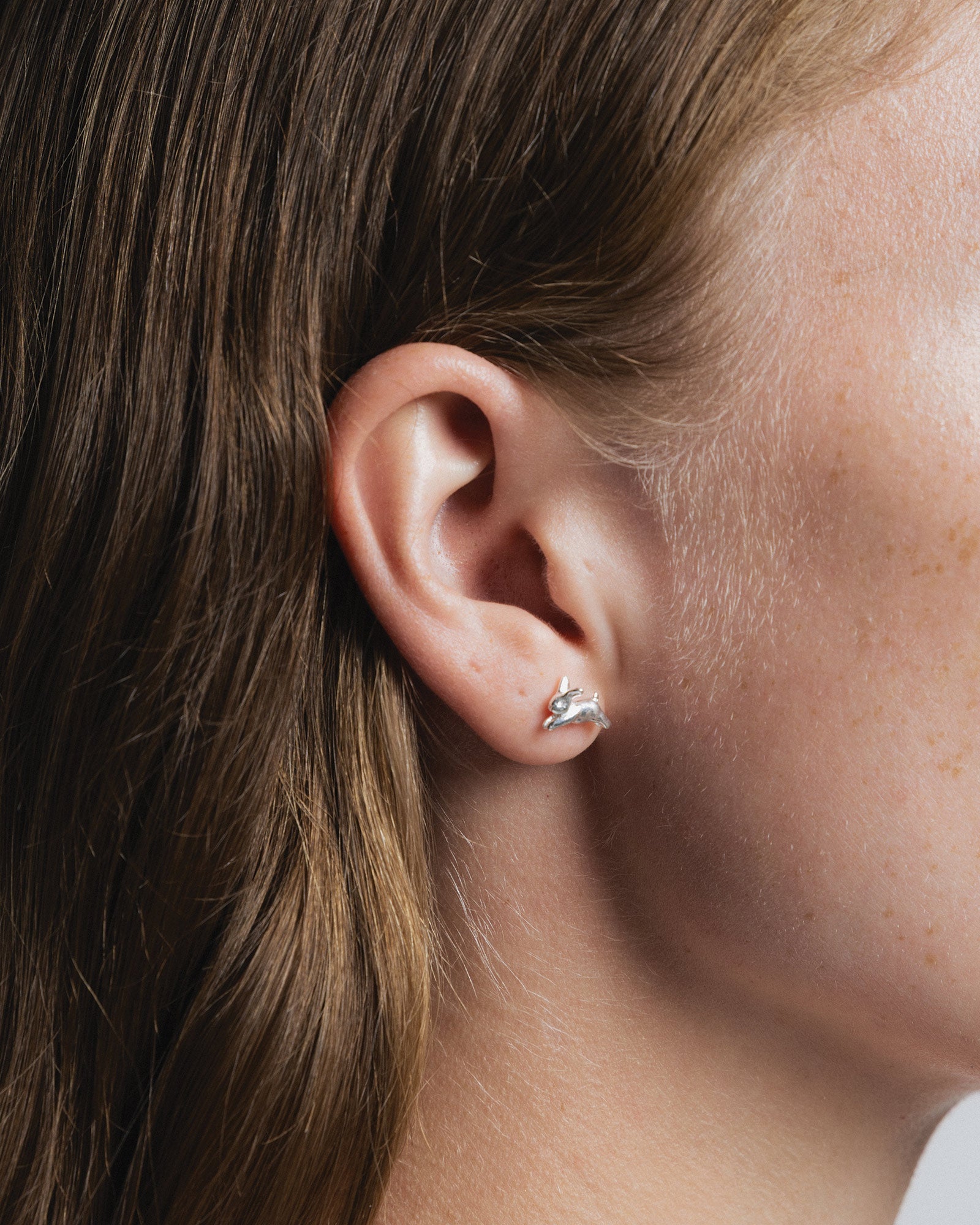 Bunny Stud Earring Sterling Silver