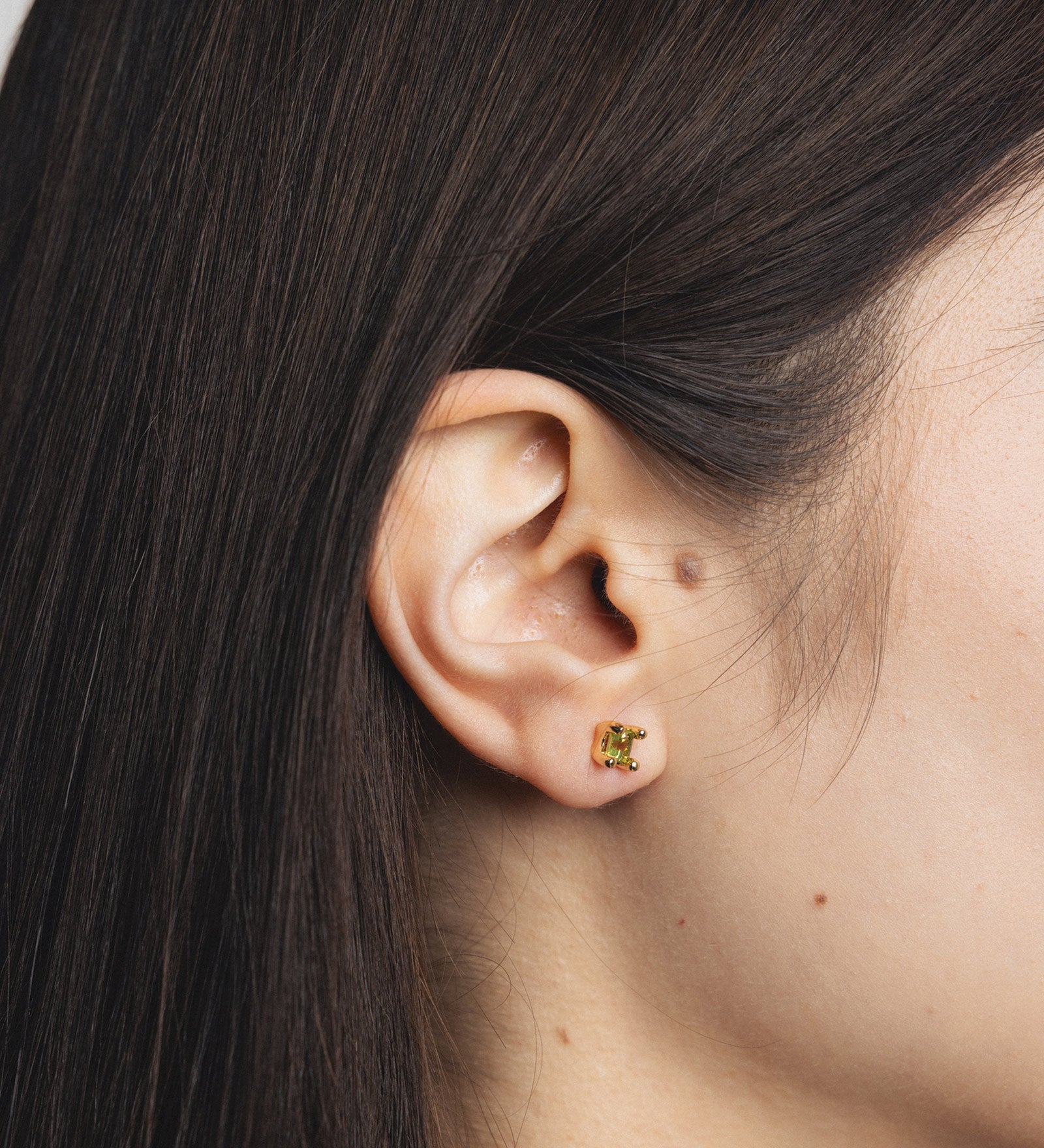 Joise Stud 14k Gold Plated, Peridot