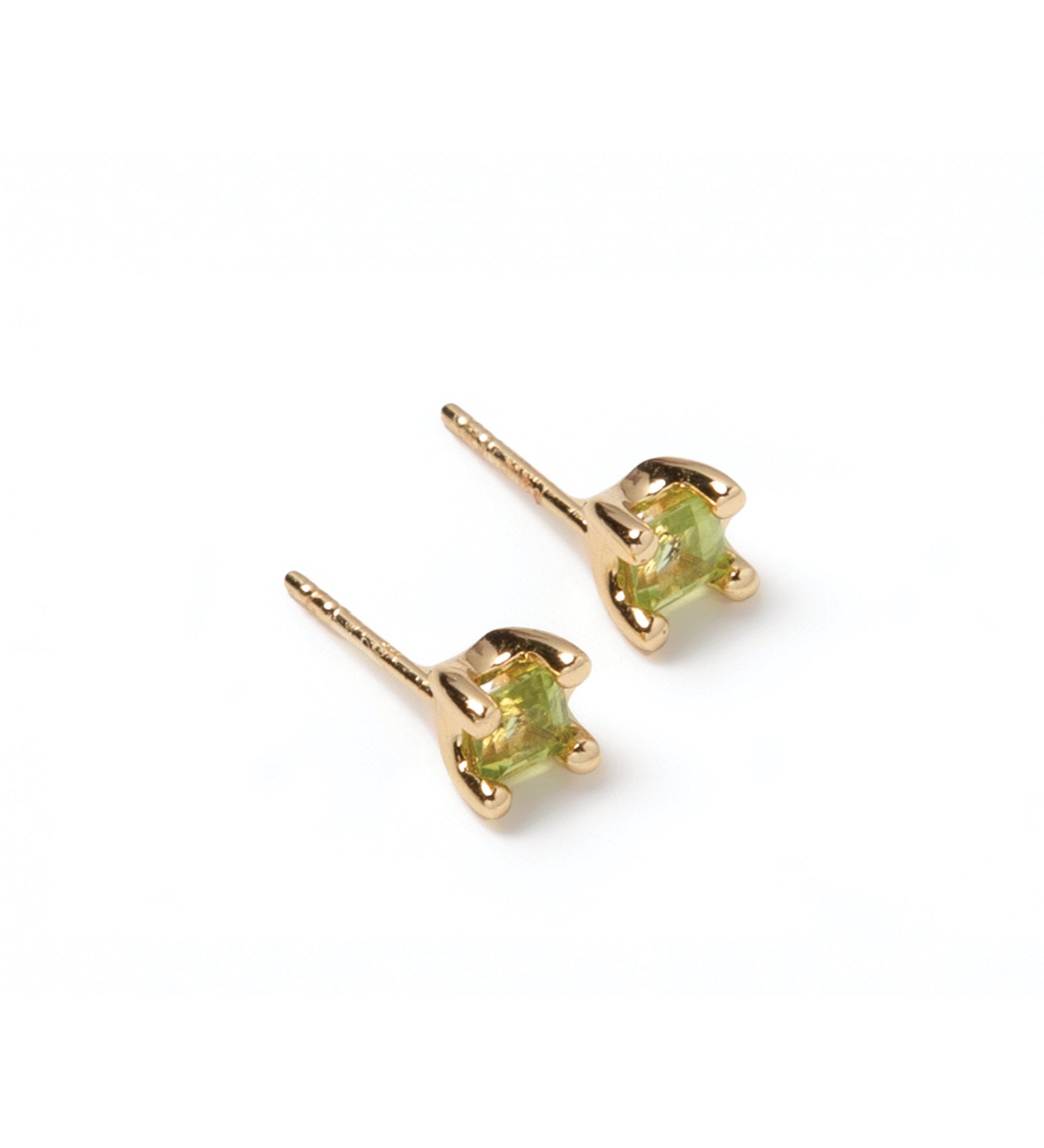 Wolf Circus-Joise Stud-Earrings-14k Gold Plated, Peridot-Blue Ruby Jewellery-Vancouver Canada