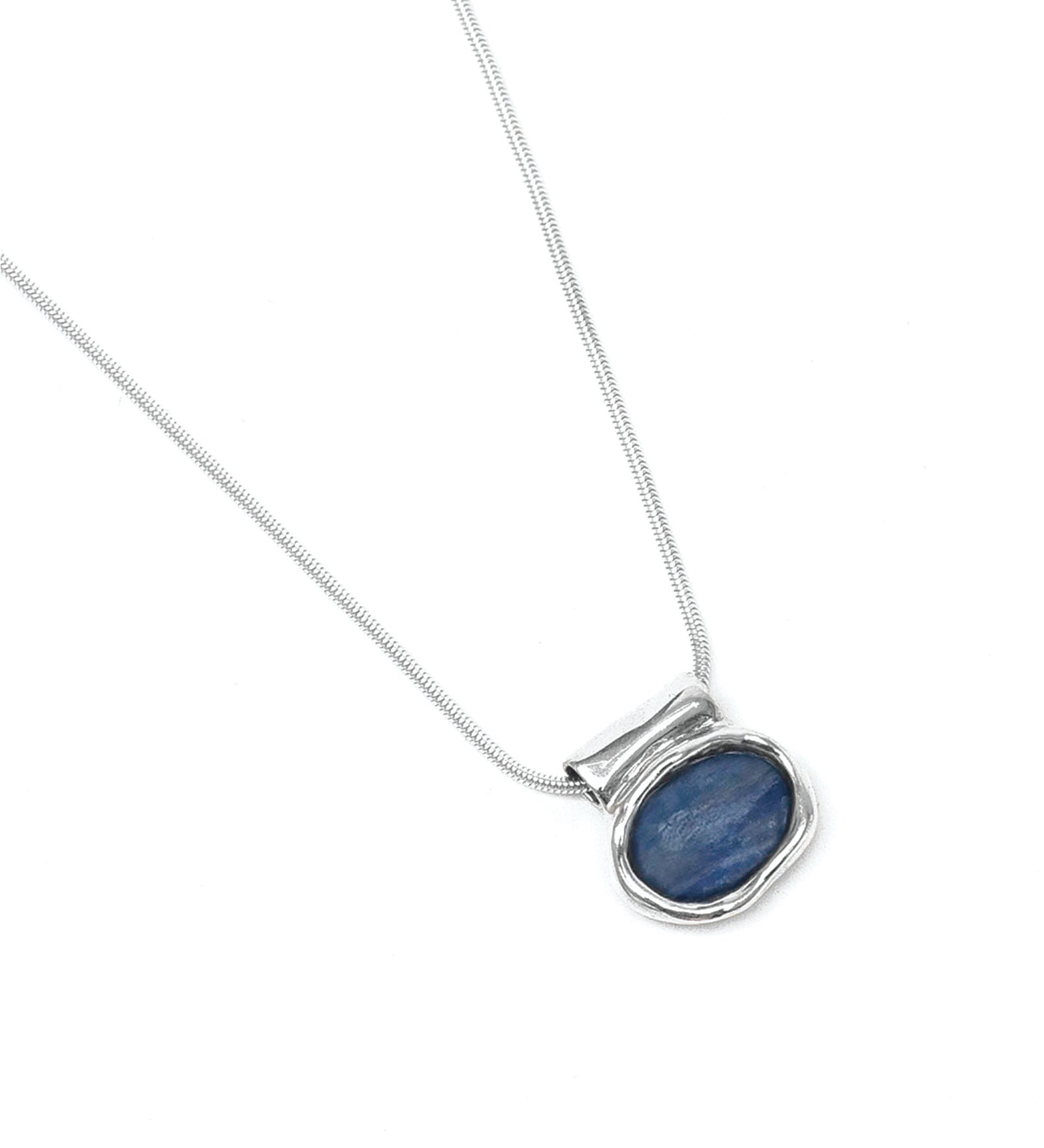 Wolf Circus-Imogen Necklace-Necklaces-Sterling Silver, Kyanite-Blue Ruby Jewellery-Vancouver Canada