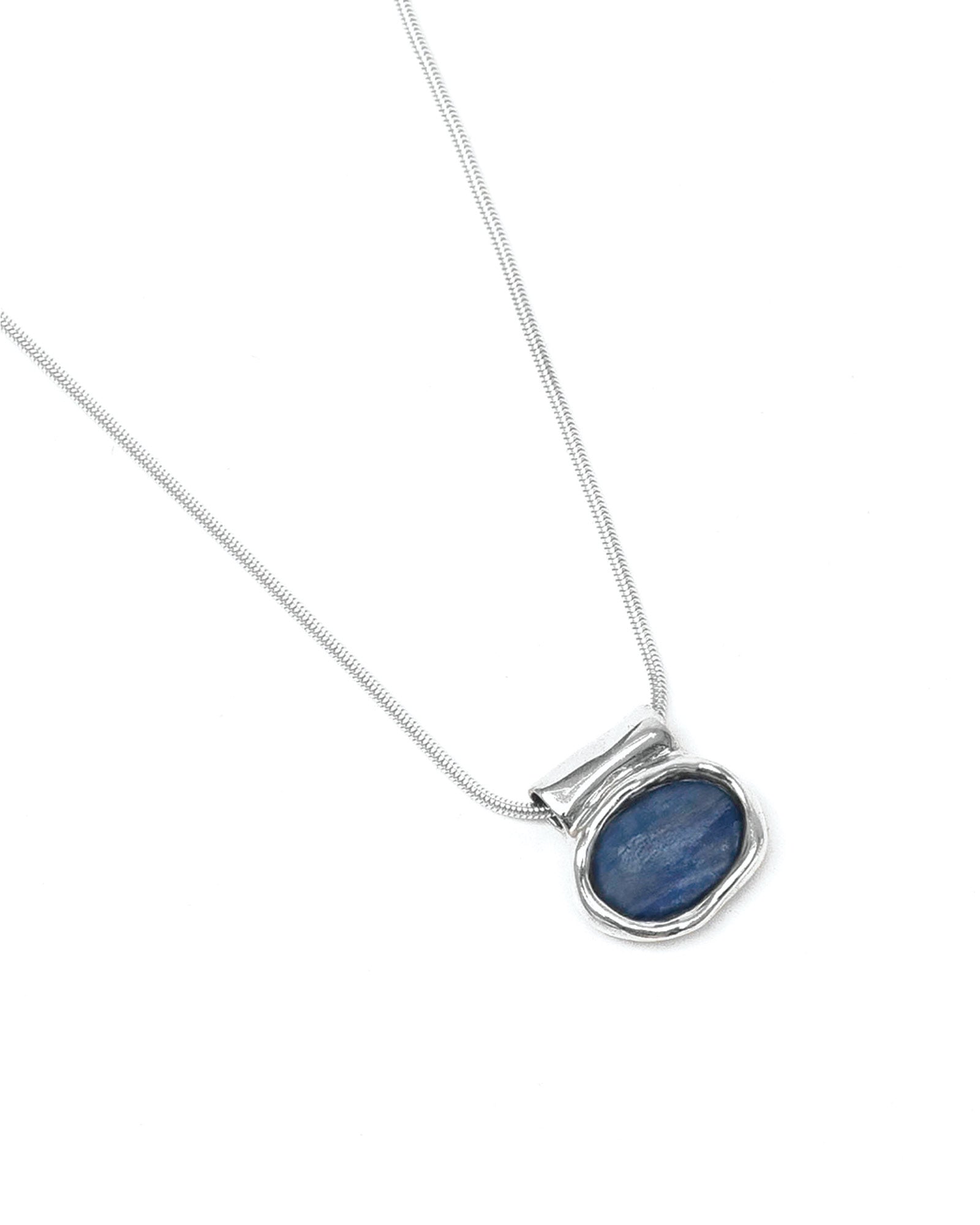 Wolf Circus-Imogen Necklace-Necklaces-Sterling Silver, Kyanite-Blue Ruby Jewellery-Vancouver Canada