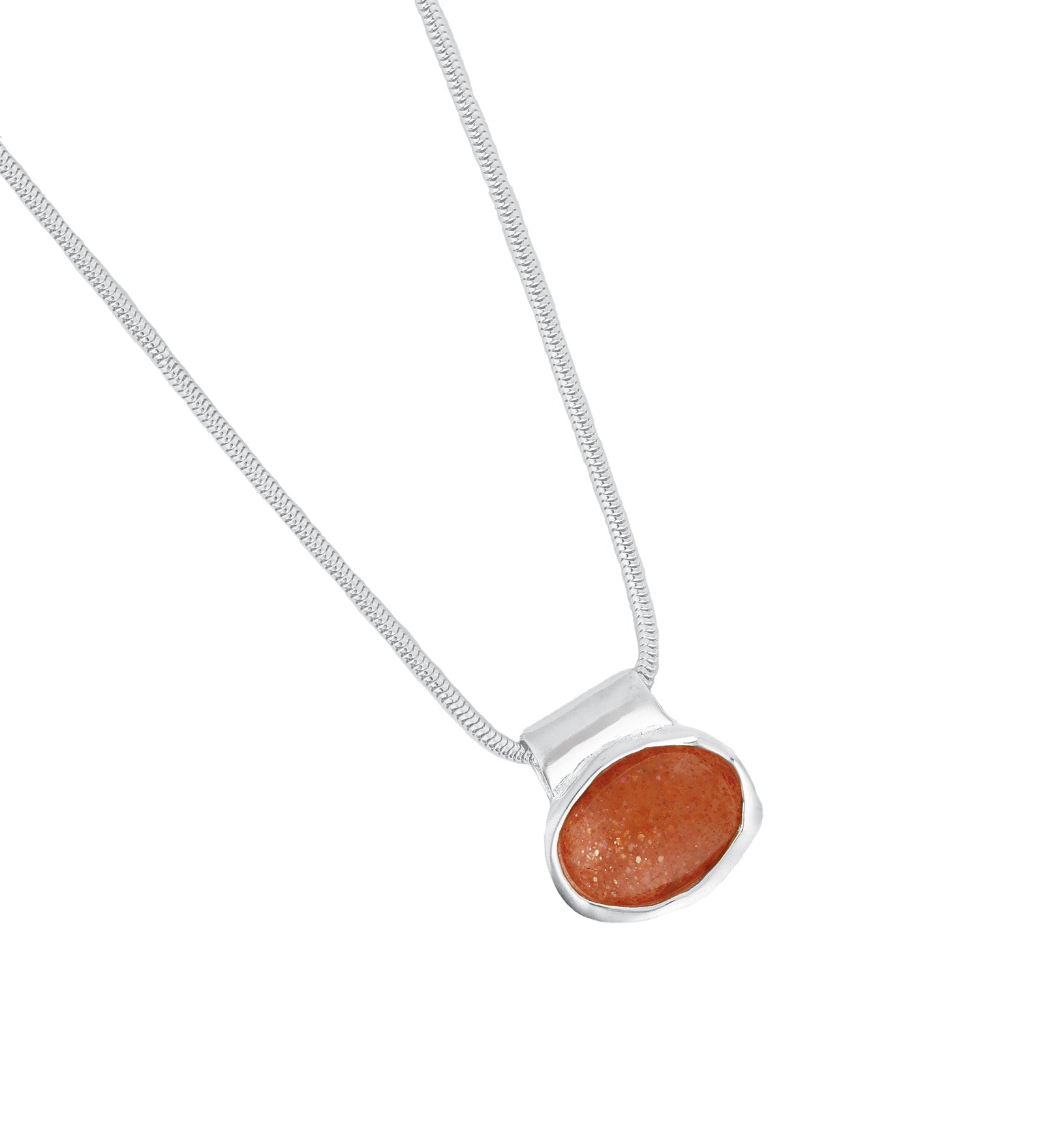 Wolf Circus-Imogen Necklace-Necklaces-Sterling Silver, Sunstone-Blue Ruby Jewellery-Vancouver Canada