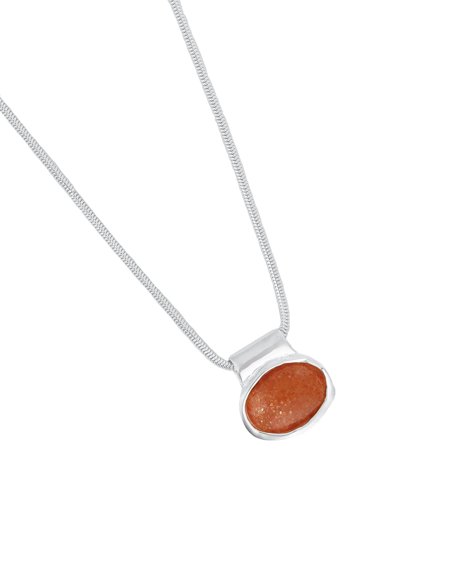 Wolf Circus-Imogen Necklace-Necklaces-Sterling Silver, Sunstone-Blue Ruby Jewellery-Vancouver Canada