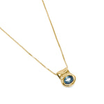Wolf Circus-Cora Necklace-Necklaces-14k Gold Plated, Blue Topaz-Blue Ruby Jewellery-Vancouver Canada