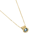 Wolf Circus-Cora Necklace-Necklaces-14k Gold Plated, Blue Topaz-Blue Ruby Jewellery-Vancouver Canada