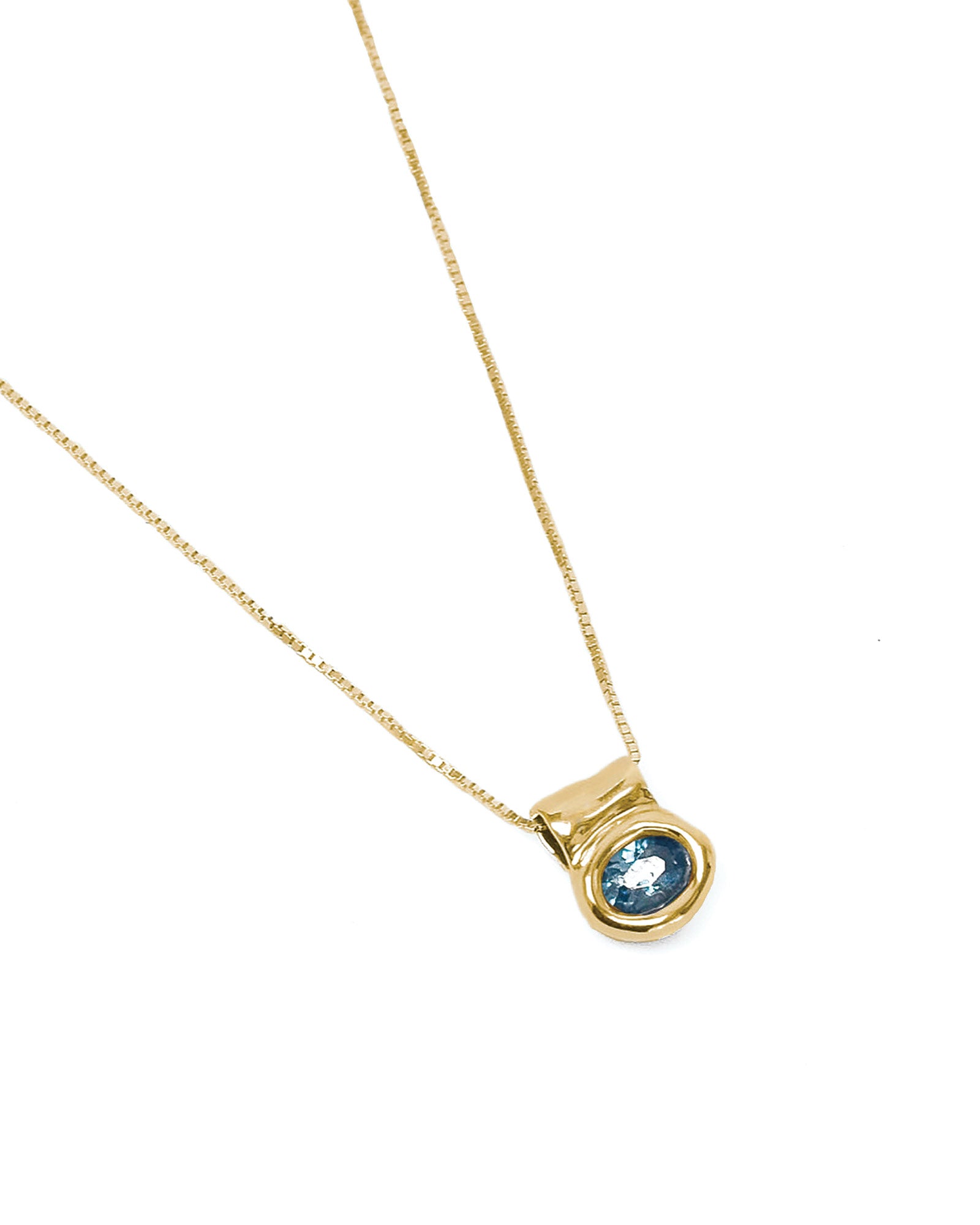 Wolf Circus-Cora Necklace-Necklaces-14k Gold Plated, Blue Topaz-Blue Ruby Jewellery-Vancouver Canada