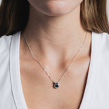 Cora Necklace Sterling Silver, Blue Topaz
