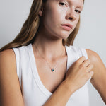 Cora Necklace Sterling Silver, Blue Topaz