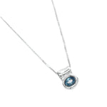 Wolf Circus-Cora Necklace-Necklaces-Sterling Silver, Blue Topaz-Blue Ruby Jewellery-Vancouver Canada