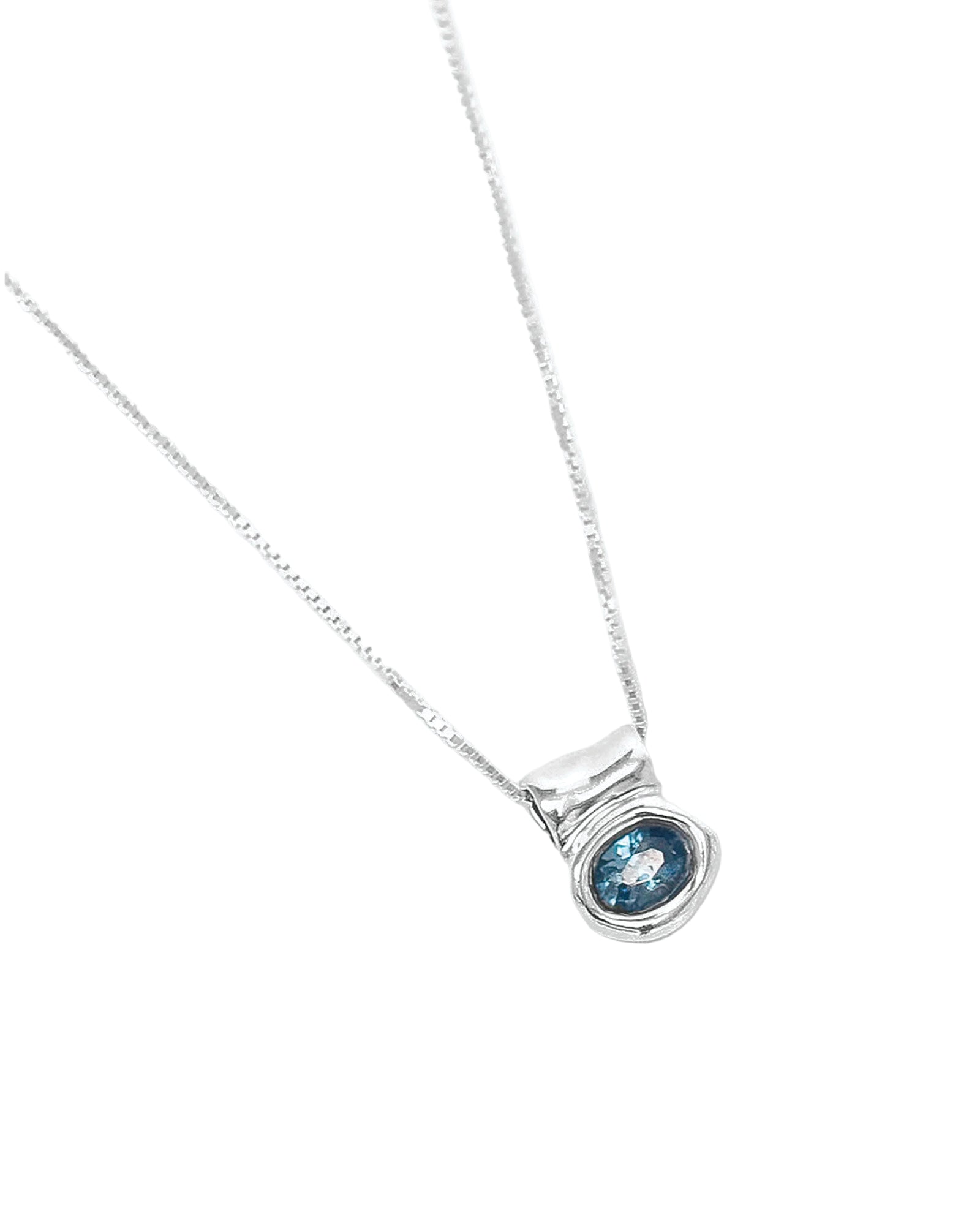 Wolf Circus-Cora Necklace-Necklaces-Sterling Silver, Blue Topaz-Blue Ruby Jewellery-Vancouver Canada