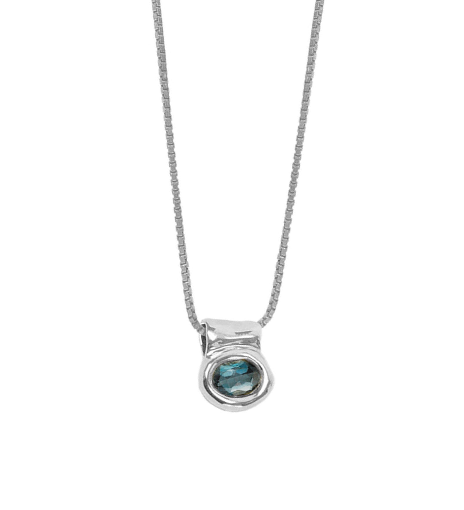 Wolf Circus-Cora Necklace-Necklaces-Sterling Silver, Blue Topaz-Blue Ruby Jewellery-Vancouver Canada