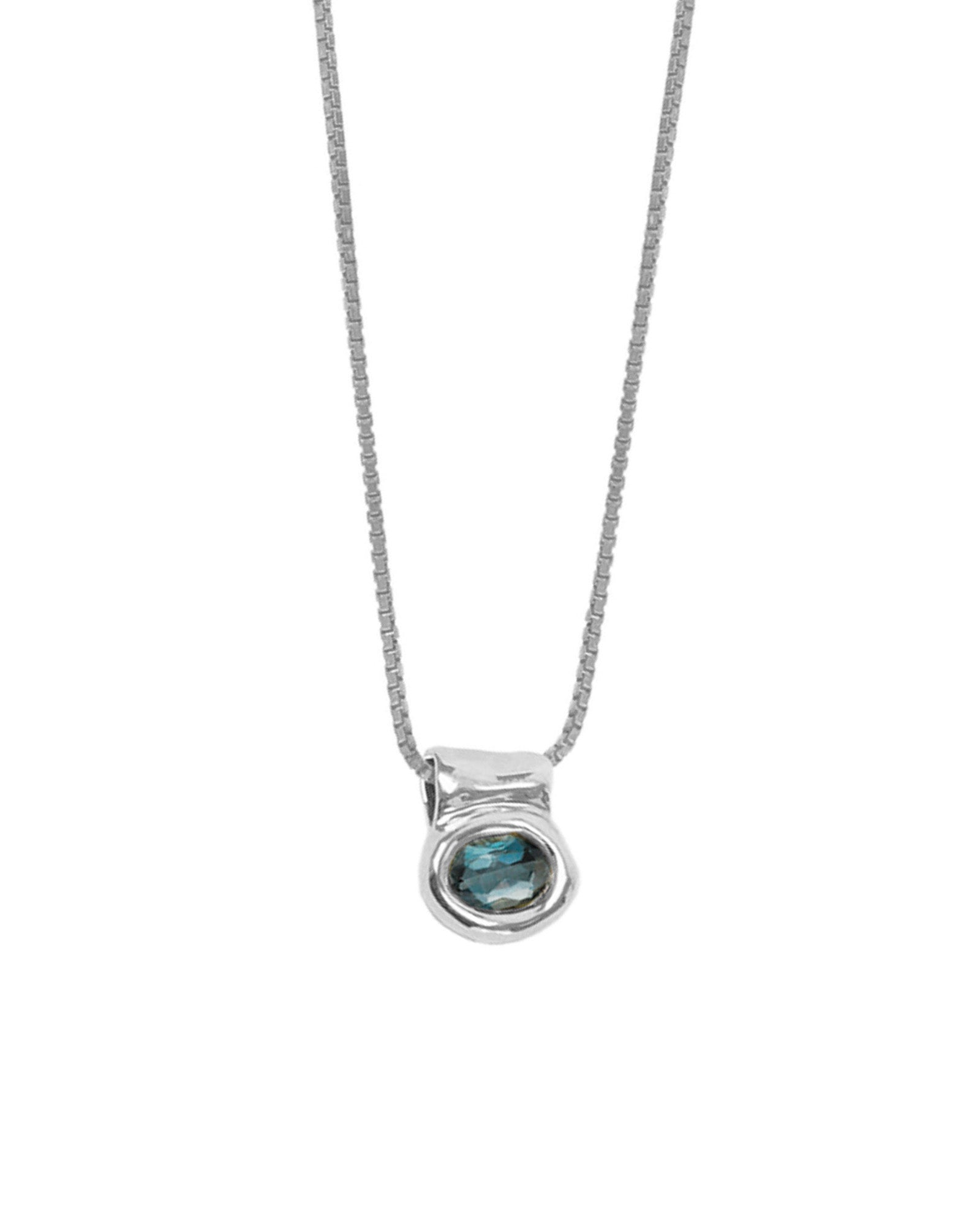 Wolf Circus-Cora Necklace-Necklaces-Sterling Silver, Blue Topaz-Blue Ruby Jewellery-Vancouver Canada