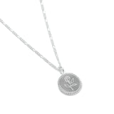 Wolf Circus-Mini Rose Coin Necklace-Necklaces-Sterling Silver-Blue Ruby Jewellery-Vancouver Canada
