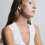 Avery Earrings Sterling Silver, Iolite, Smoke Quartz