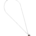 Edith Necklace Sterling Silver, Smoke Quartz