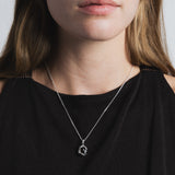 Edith Necklace Sterling Silver, Smoke Quartz