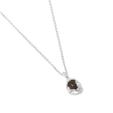 Edith Necklace Sterling Silver, Smoke Quartz