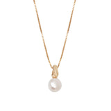 Wolf Circus-Emmy Box Chain Necklace-Necklaces-14k Gold Plated, White Pearl-Blue Ruby Jewellery-Vancouver Canada