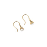 Small Anna Earrings 14k Gold Plated, White Pearl